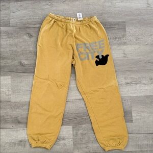 freecity Mustard Joggers. Like new! Worn once or twice.